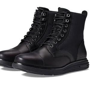 Black Cole Haan Original Grand Cap Toe Boot